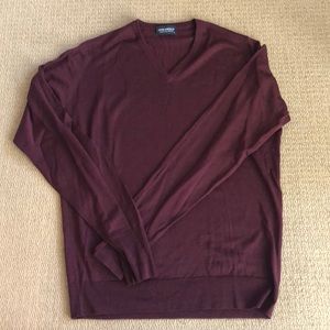 Men’s John Smedley wool burgundy sweater size M